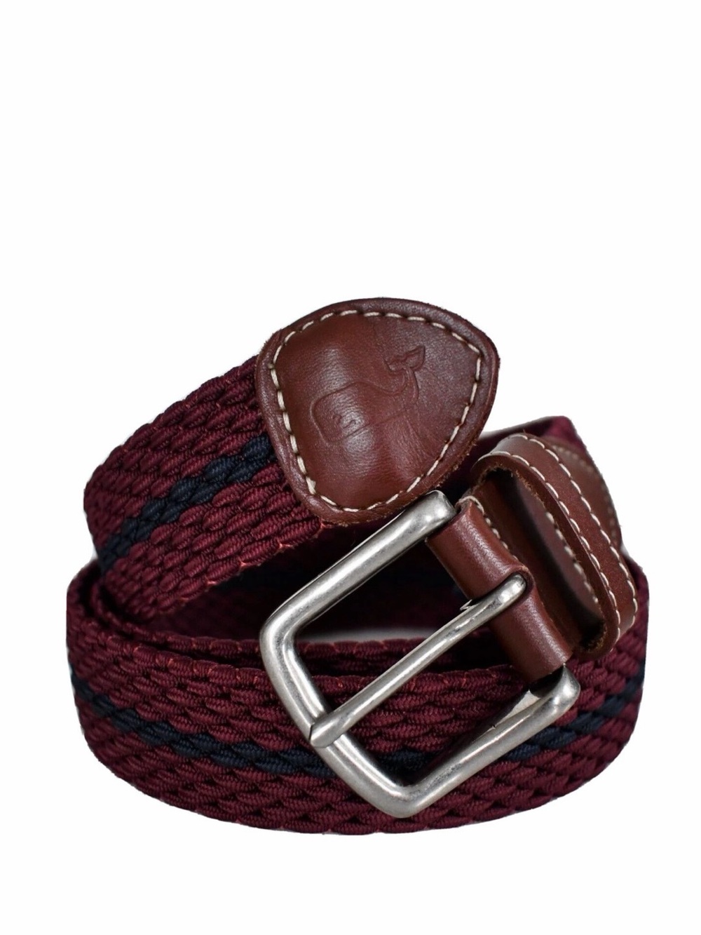 Men's Vineyard Vines stretchy maroon braided belt size 40
